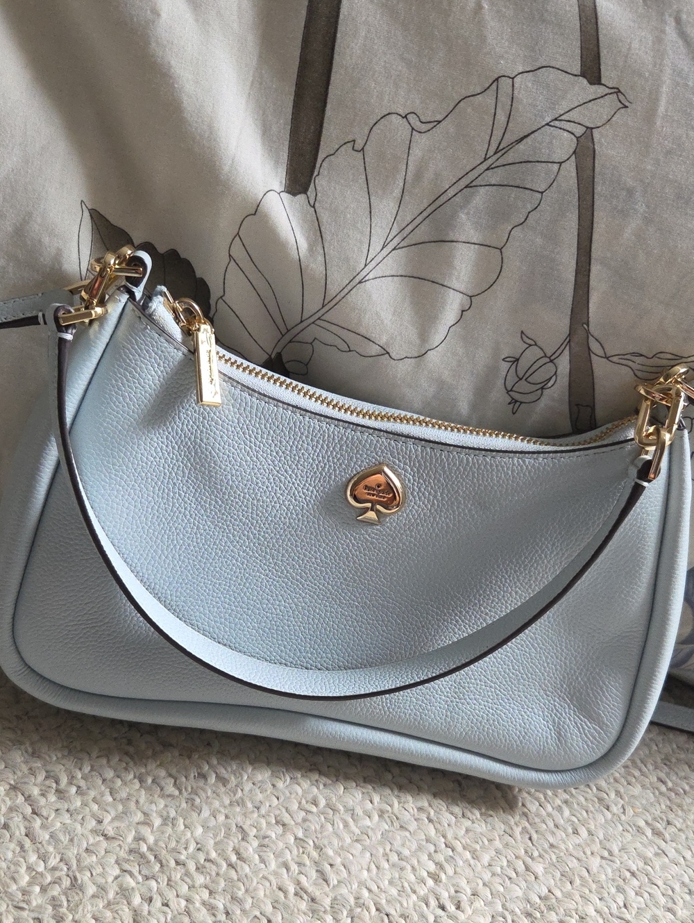 Kate Spade Light Blue Leather Shoulder Bag